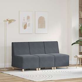 vidaXL Sofa Chair 3 pcs Dark grey 55 x 74 x 82 cm Velvet