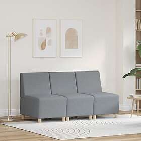 vidaXL Sofa Chair 3 pcs Light grey 55 x 74 x 82 cm Fabric
