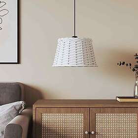 vidaXL Ceiling Lamp Shade White Ø38x23 cm Wicker