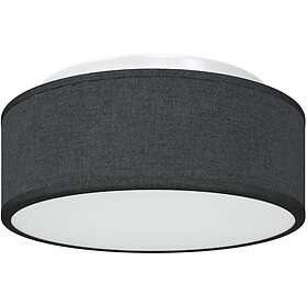 vidaXL Ceiling Light Black Fabric Flush Mount, 30 cm E27