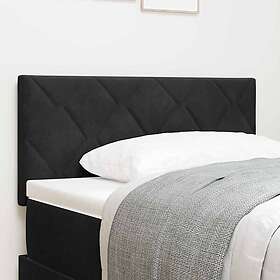 vidaXL LED Headboard with LED Strip Lights Argyle Black 100 cm Velvet