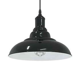 vidaXL Pendant Lamp Height Adjustable E27 Gloss Black Ø 31 cm Metal