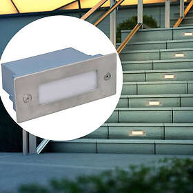 vidaXL 2 LED Recessed Stair Light 44 x 111 x 56 mm
