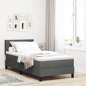 vidaXL Box Spring Bed With Mattress & Led 100x200cm 3342262