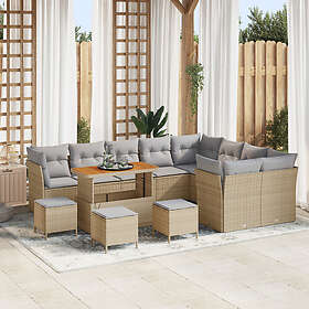 vidaXL Garden sofa set 13 pcs beige and light grey 110 x 55 x 71 cm