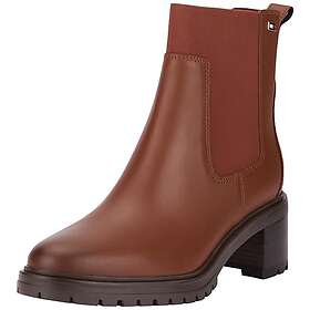 Tommy Hilfiger Flagga Mellanhög Klack Läder Chelsea (Dam)