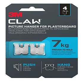 3M Claw Tavelkrok för gipsvägg 7 kg 4-pack