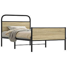 vidaXL Sängram 100x190 cm konstruerad trä