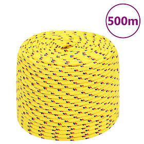 vidaXL Båtlinje Gul Ø6Mm 500M Polypropen