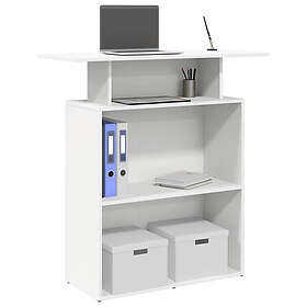 vidaXL Receptionsdisk Vit 100x40x104 cm