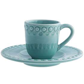 Bordallo Pinheiro Fantasy Coffee Cup with Saucer