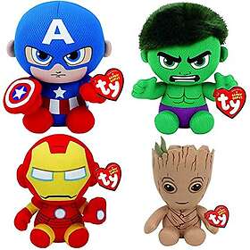 Marvel TY Superhjältar Plyschset 15 cm