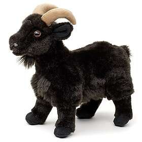 Uni-Toys Chèvre de Montagne Noir Animal en Peluche 29cm