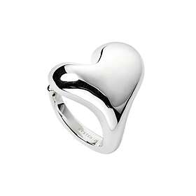 Syster P Bolded Heart Silver Ring (Dam)