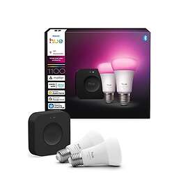 Philips Hue Starter Kit: 2xE27 color-compatible smart light bulbs + Bridge Pro