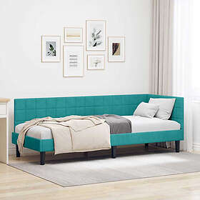 vidaXL Bed Frame with headboard Turquoise 80x200 cm Velvet