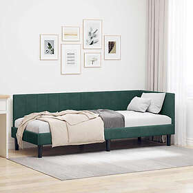 vidaXL Bed Frame with headboard Dark green 80x200 cm Velvet