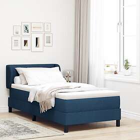 vidaXL Bed with mattress Blue 90x200cm fabric