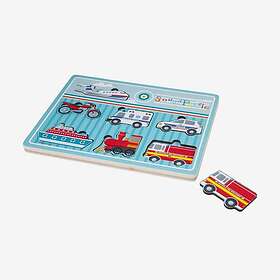 NAP Fordon med ljud Träpussel