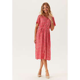 Pieces Pcnya S/S V-ringad Midiklänning