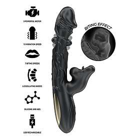 Intense Vibrator & Clitoris Stimulator Med Bidende & Rotation