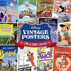 DISNEY VINTAGE POSTERS 2026 SQUARE CALENDAR