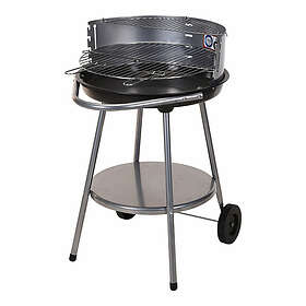 BigBuy Outdoor Barbecue à Charbon avec Roues Grill Noir Ø 51 cm