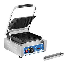 Royal Catering Kontaktgrill - räfflad- med timer 1800 W