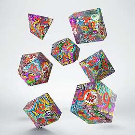 Q-workshop Full Art Dice Set: Graffiti