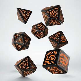 Q-workshop Halloween Pumpkin Black & orange Dice Set