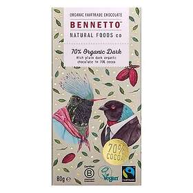 Bennetto 70% Ekologisk Mörk Choklad 80g