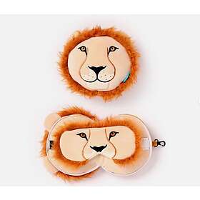 Relaxeazzz Løve Plys Rejsepude & Øjenmaske (Beige)