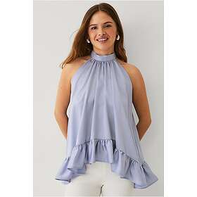 Ellos Collection Ärmlös blus med volang (Women's)