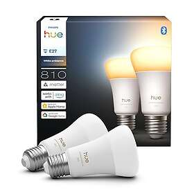 Philips Hue White Ambiance LED E27 810lm 6W 2-pack