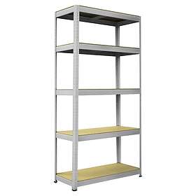 Clas Ohlson Kraftig hylla 5 nivåer 90x40x180cm