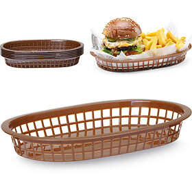 Hendi Serving Basket for Burgers in Brown Metal