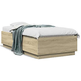 vidaXL Sängram sonoma-ek 75x190 cm konstruerad trä