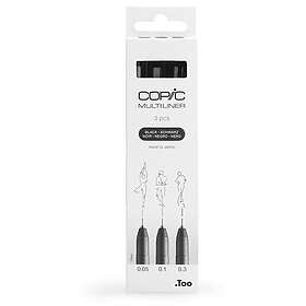 Marker Copic Multiliner Fine 3-pack svart