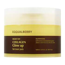 EQQUALBERRY Collagen Glow Up Gel Toner Pads 60 st