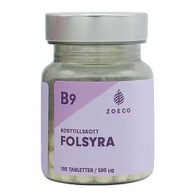 Zoeco Folsyra 500 µg 100 tabletter