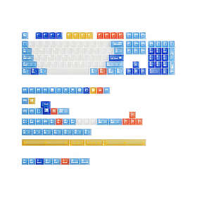 Keymoji Mondrian Clear Keycap Set