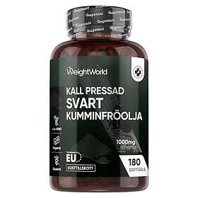 WeightWorld Black Seed Oil 1000mg 180 Capsules