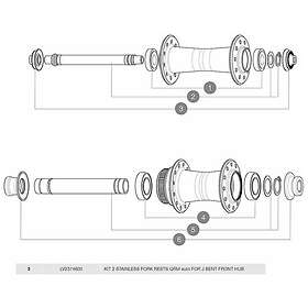 Mavic Stainless J-bent Front Hub Fork Rests 2 Units V2374601