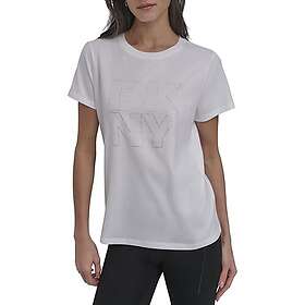 DKNY Stacked Rhinestone Outline Graphic Crew Neck Tee (Women's)