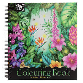 Botanisk målarbok med spiralbindning : 30 ark, 280 gram
