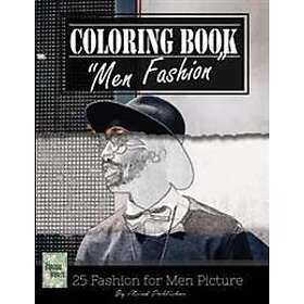 Men Fashion Modern Grayscale Photo Adult Coloring Book, Mind Relaxation Stress R