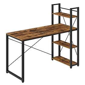Vasagle Skrivbord med förvaringshyllor Vintage Brun och Svart