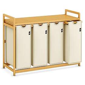 AdelDream Premium tvättkorg 200L 4 fack