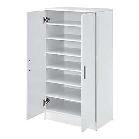 en.casa Meuble à chaussures 108x55x35cm Blanc