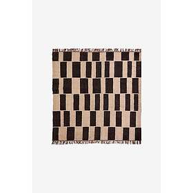 House Doctor Graph Matto Musta/Natur (180x180cm)